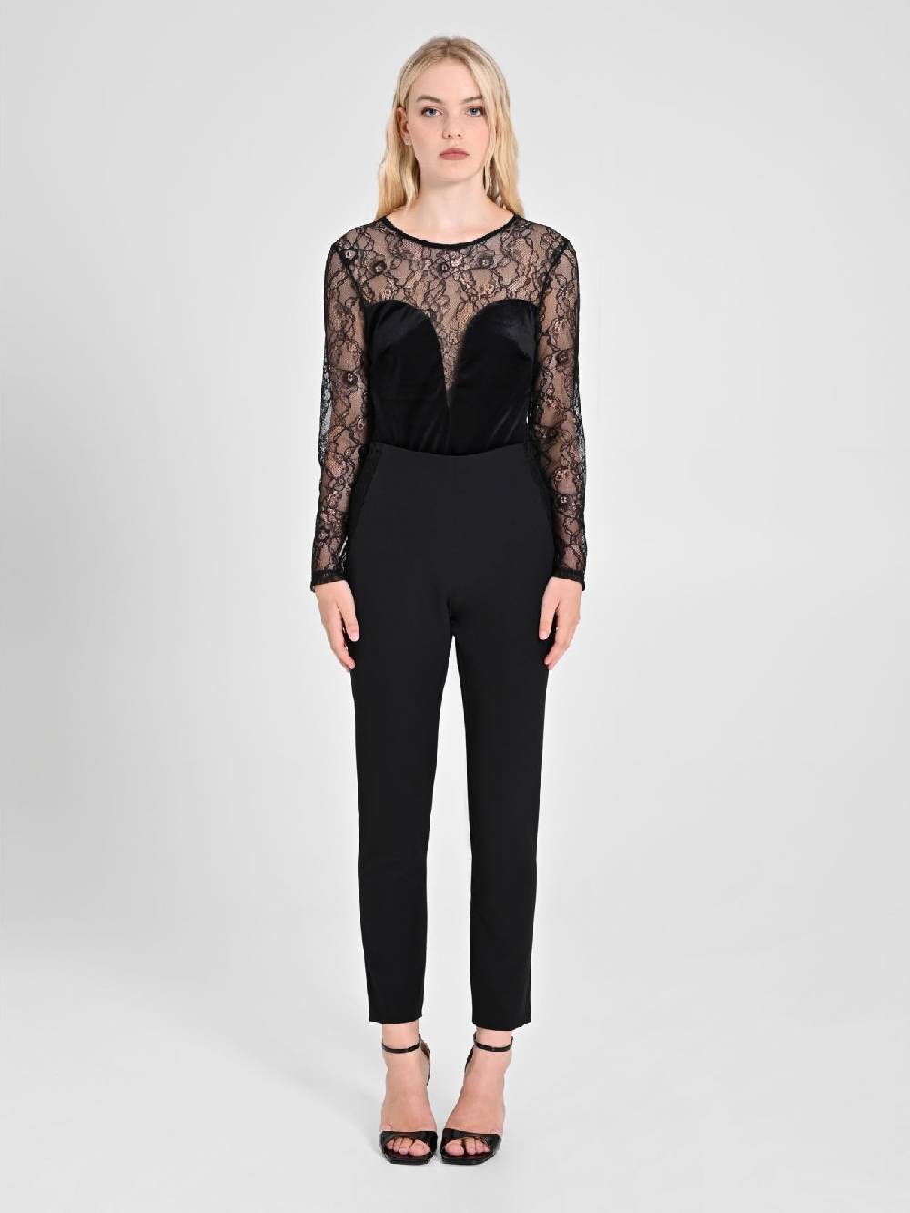 Rinascimento Pantaloni con inserto Pizzo & Velluto Prezzo di fabbrica