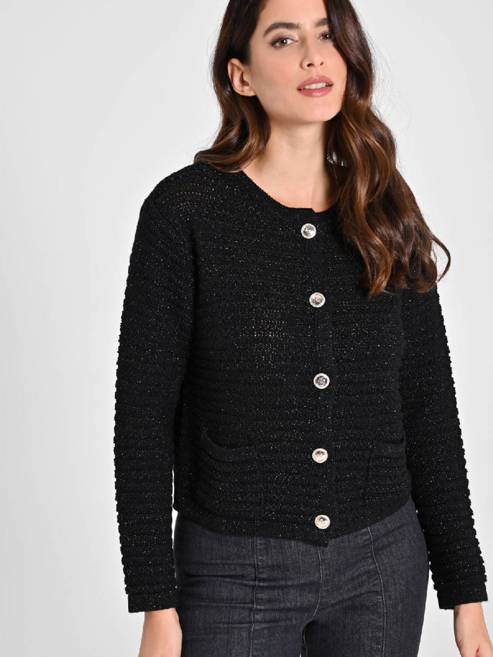 Rinascimento Cardigan Lurex Argento Flash Sale
