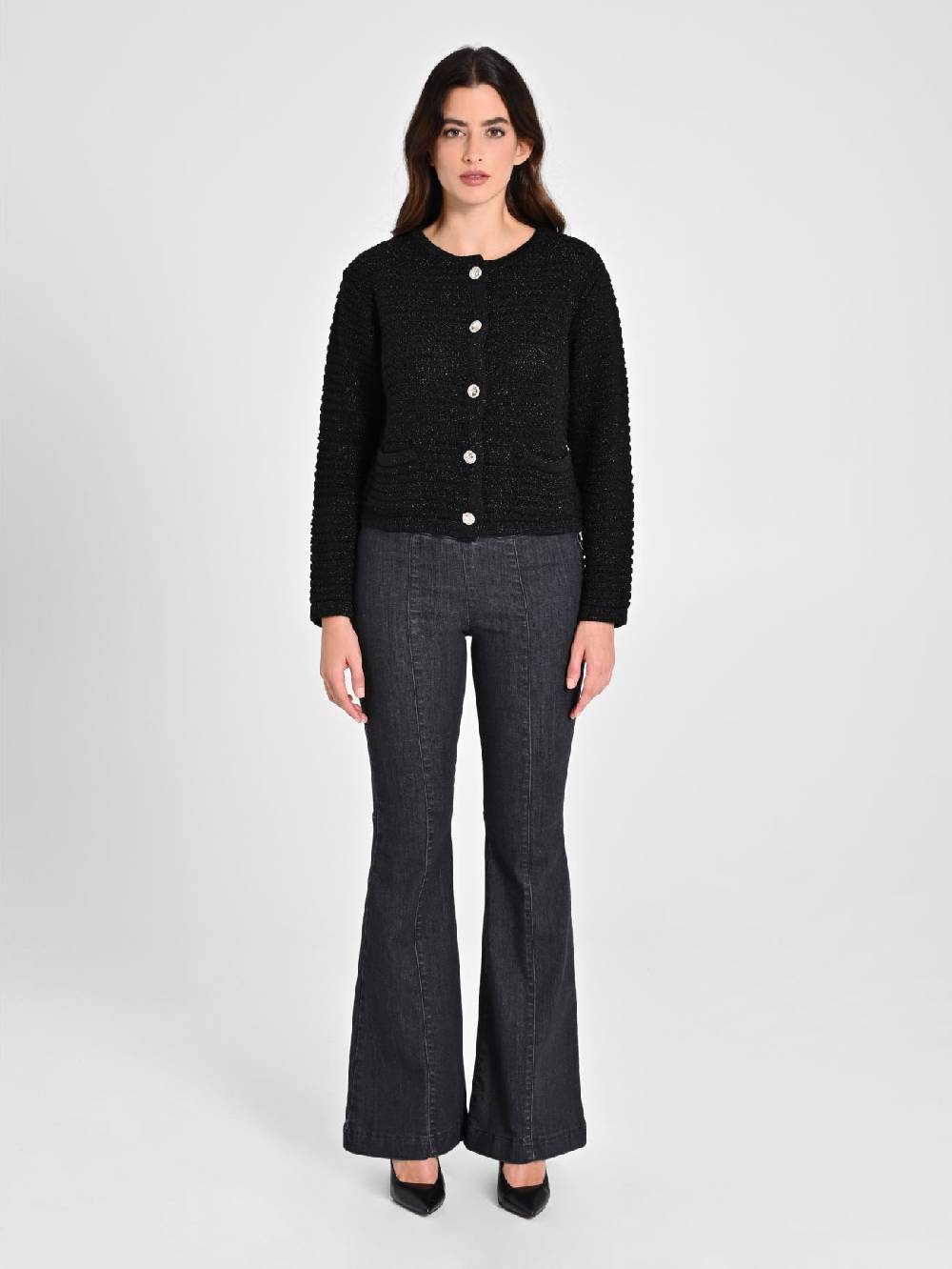 Rinascimento Cardigan Lurex Argento Flash Sale