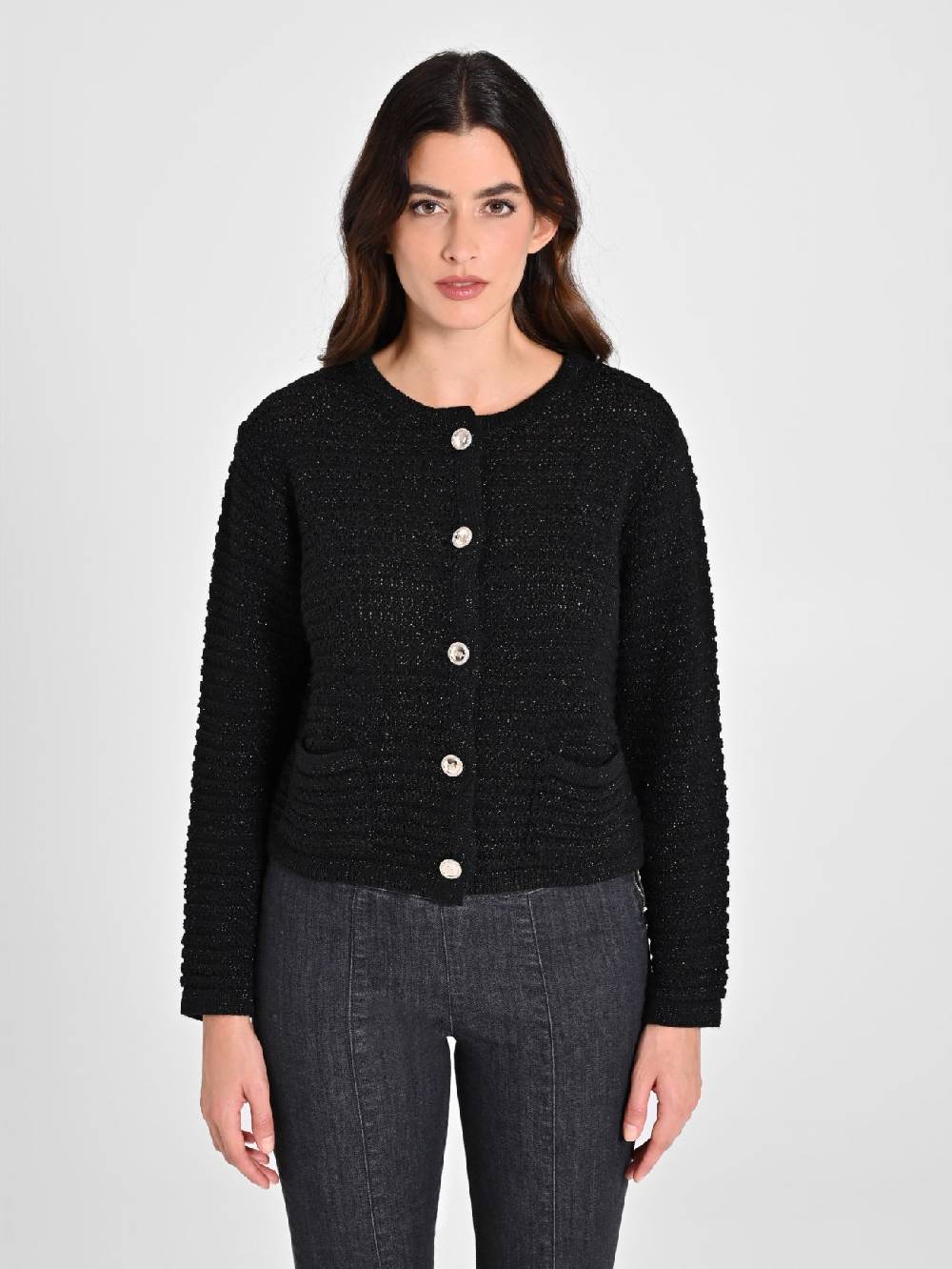 Rinascimento Cardigan Lurex Argento Flash Sale