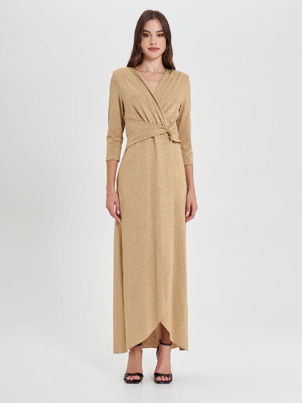 Rinascimento Abito Lungo Oro Lurex Cyber Monday