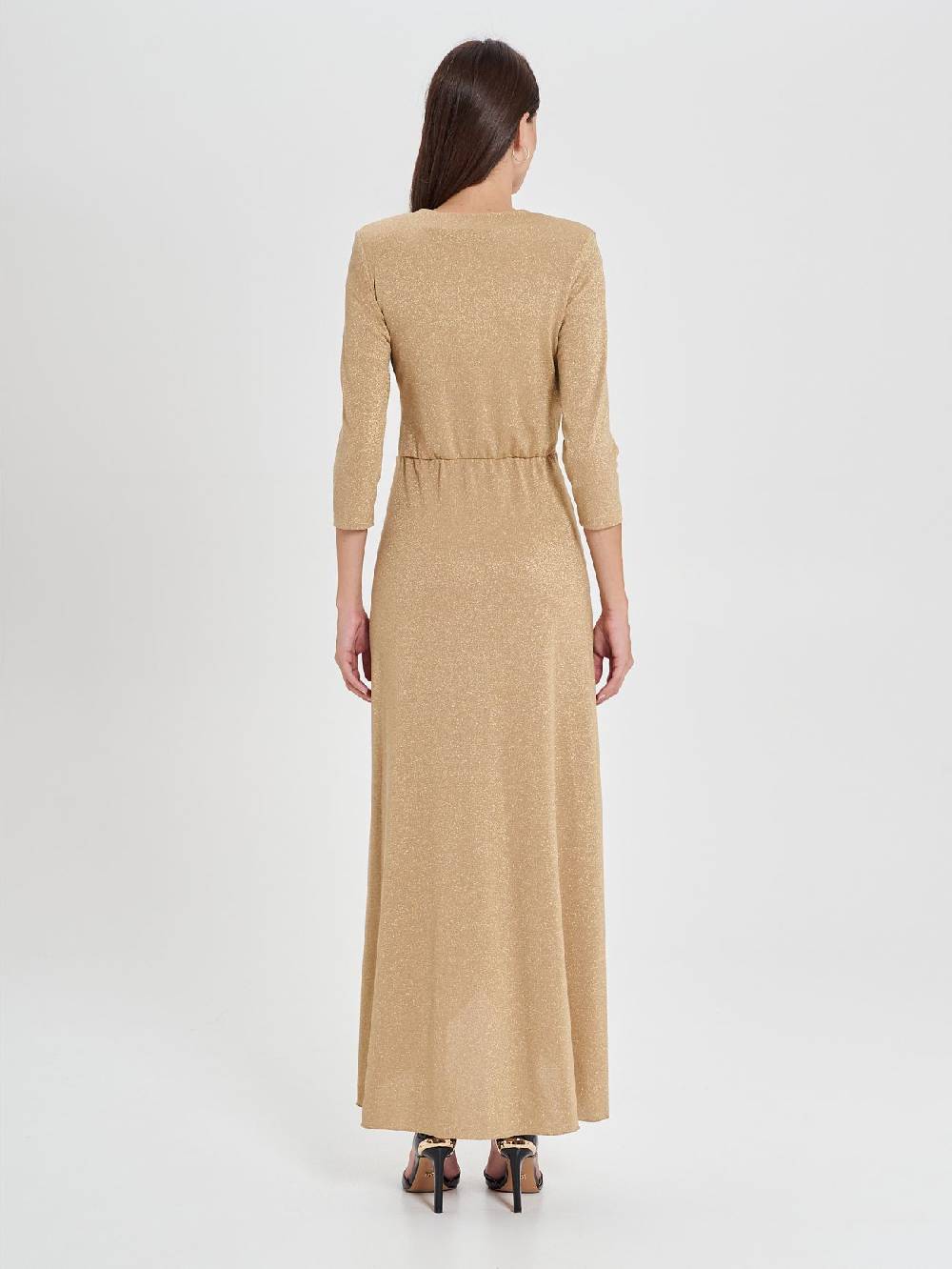 Rinascimento Abito Lungo Oro Lurex Cyber Monday