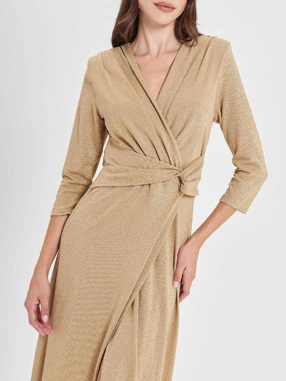 Rinascimento Abito Lungo Oro Lurex Cyber Monday