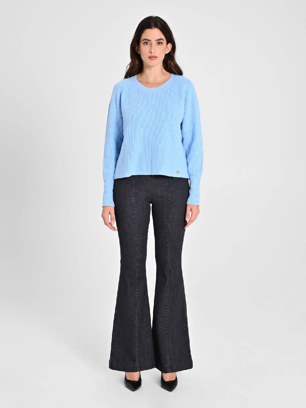 Rinascimento Maglione Azzurro Paillettes Offerta Pasqua