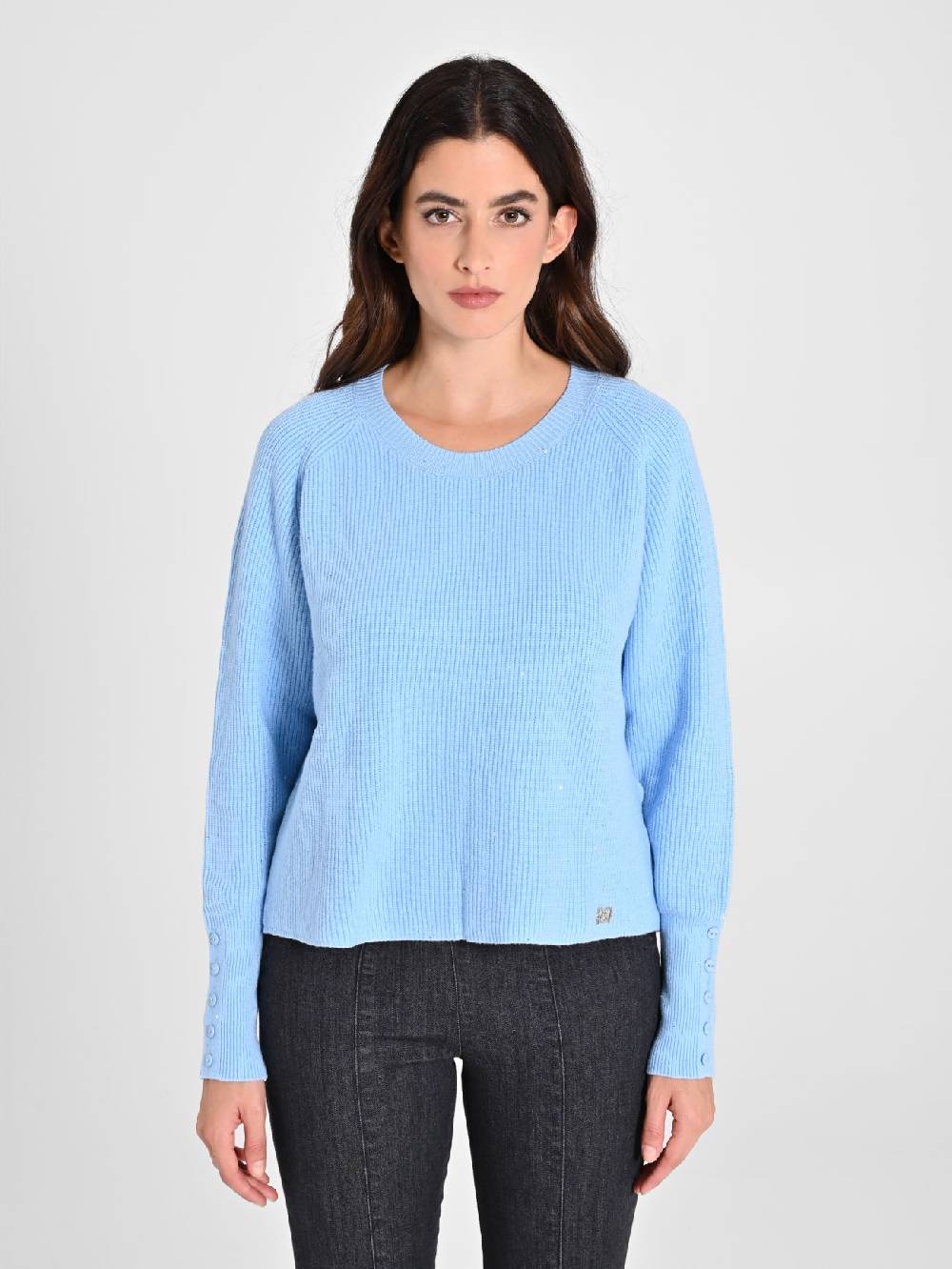 Rinascimento Maglione Azzurro Paillettes Offerta Pasqua