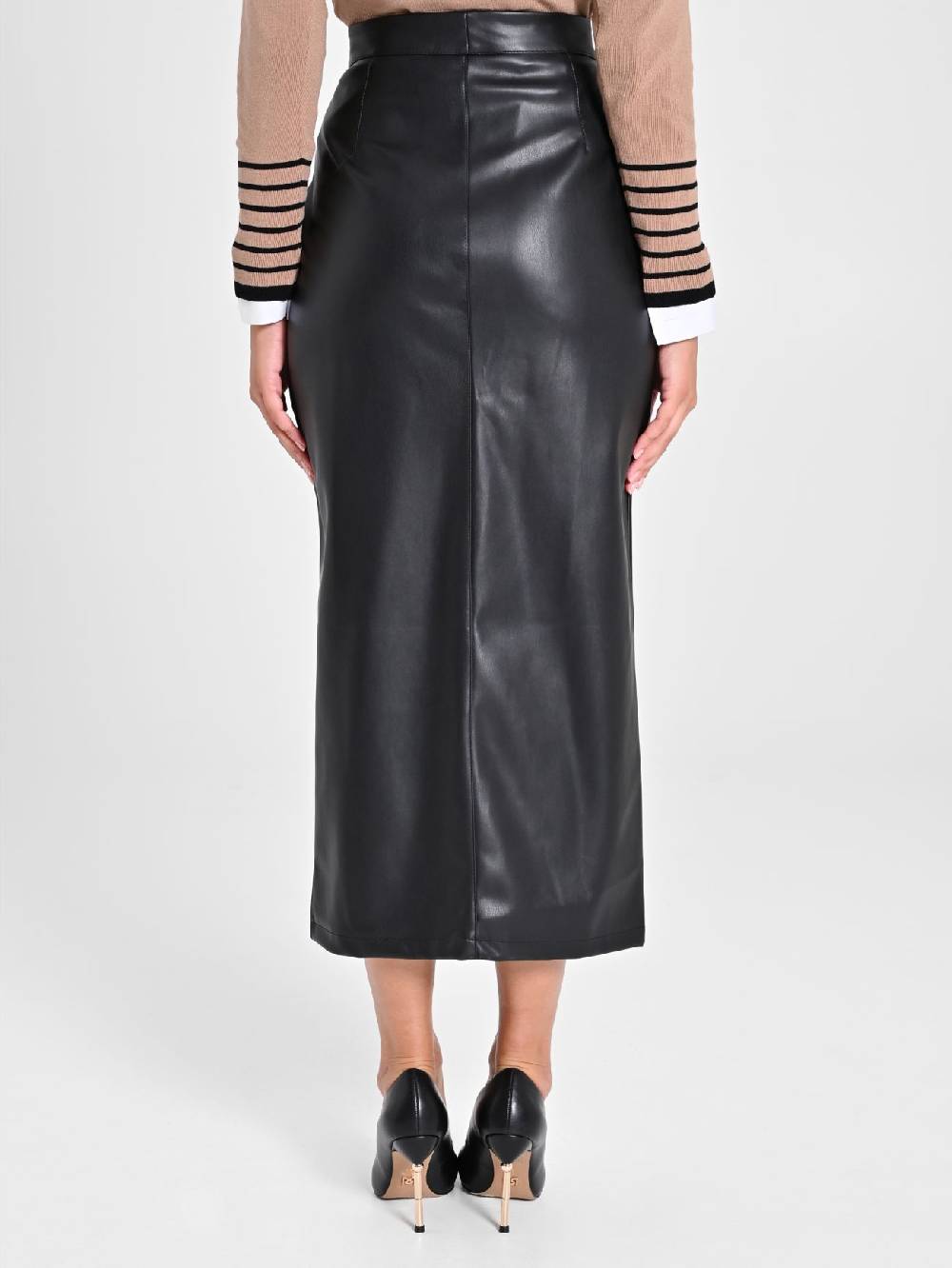 Rinascimento Maxi Gonna in simil pelle Vendita calda