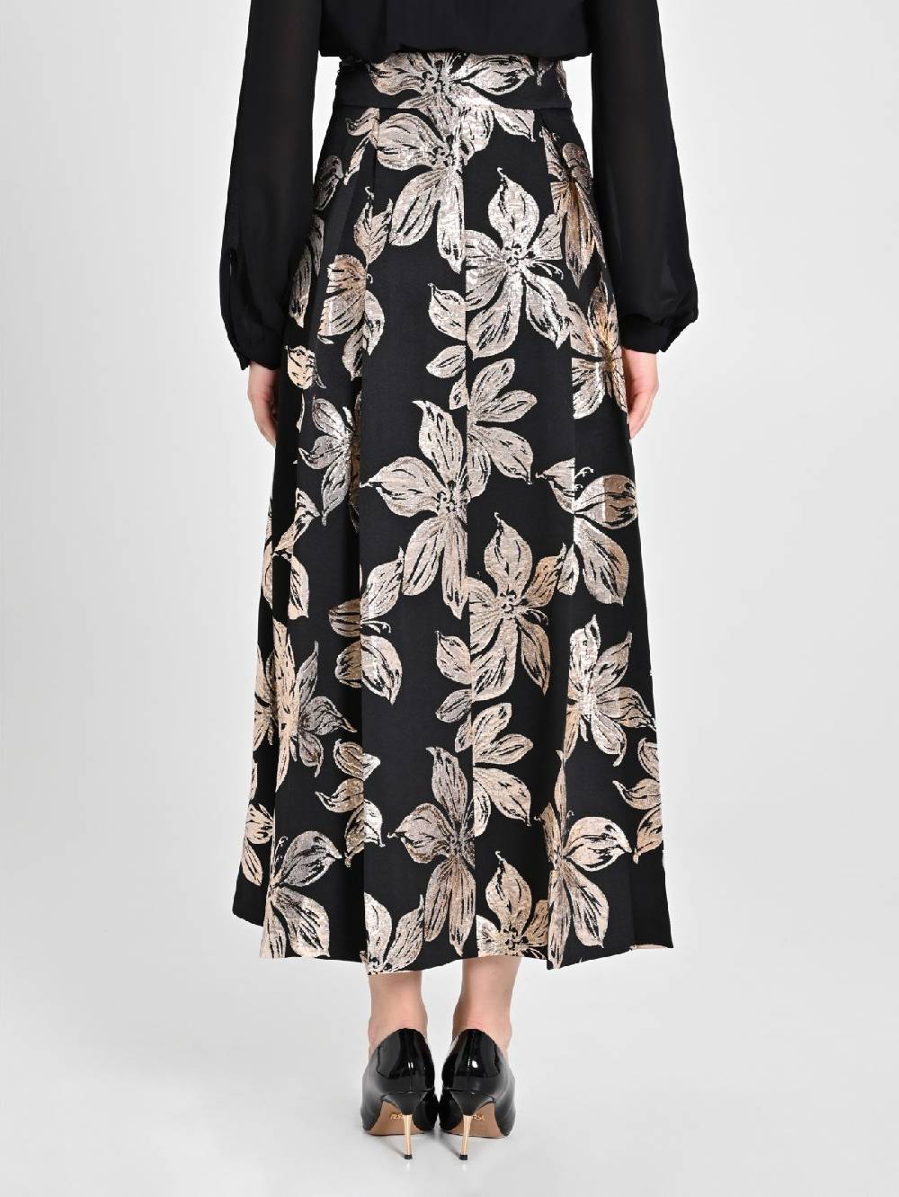 Rinascimento Gonna Fiori Dorati Jacquard Nuovi prodotti