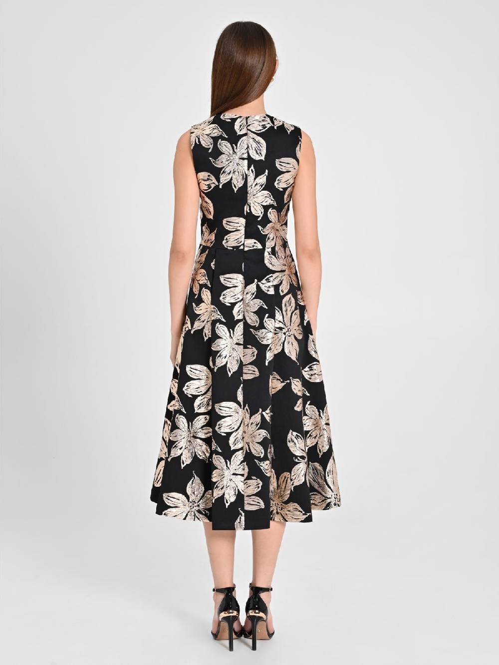Rinascimento Abito Fiori Dorati Jacquard Offerte stagionali