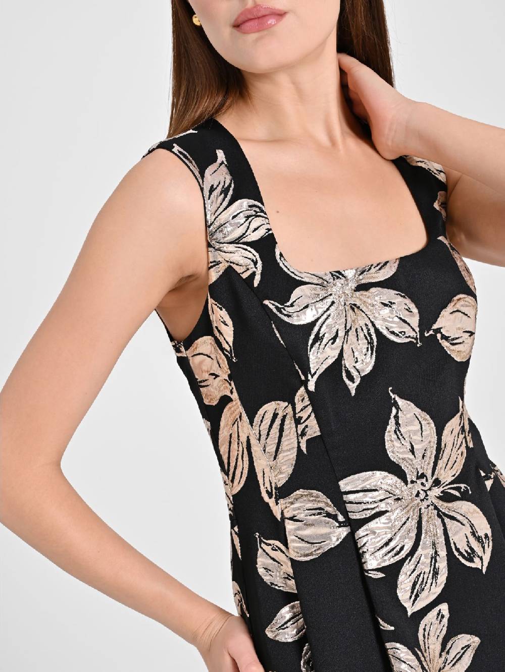 Rinascimento Abito Fiori Dorati Jacquard Offerte stagionali