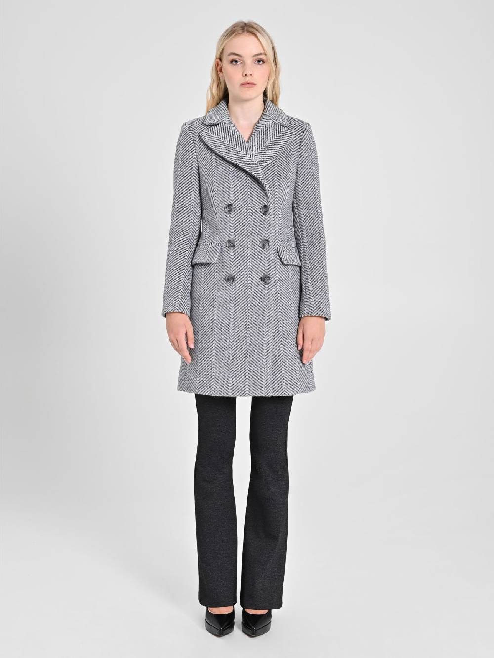 Rinascimento Cappotto Grigio Spinato Ultimi due giorni