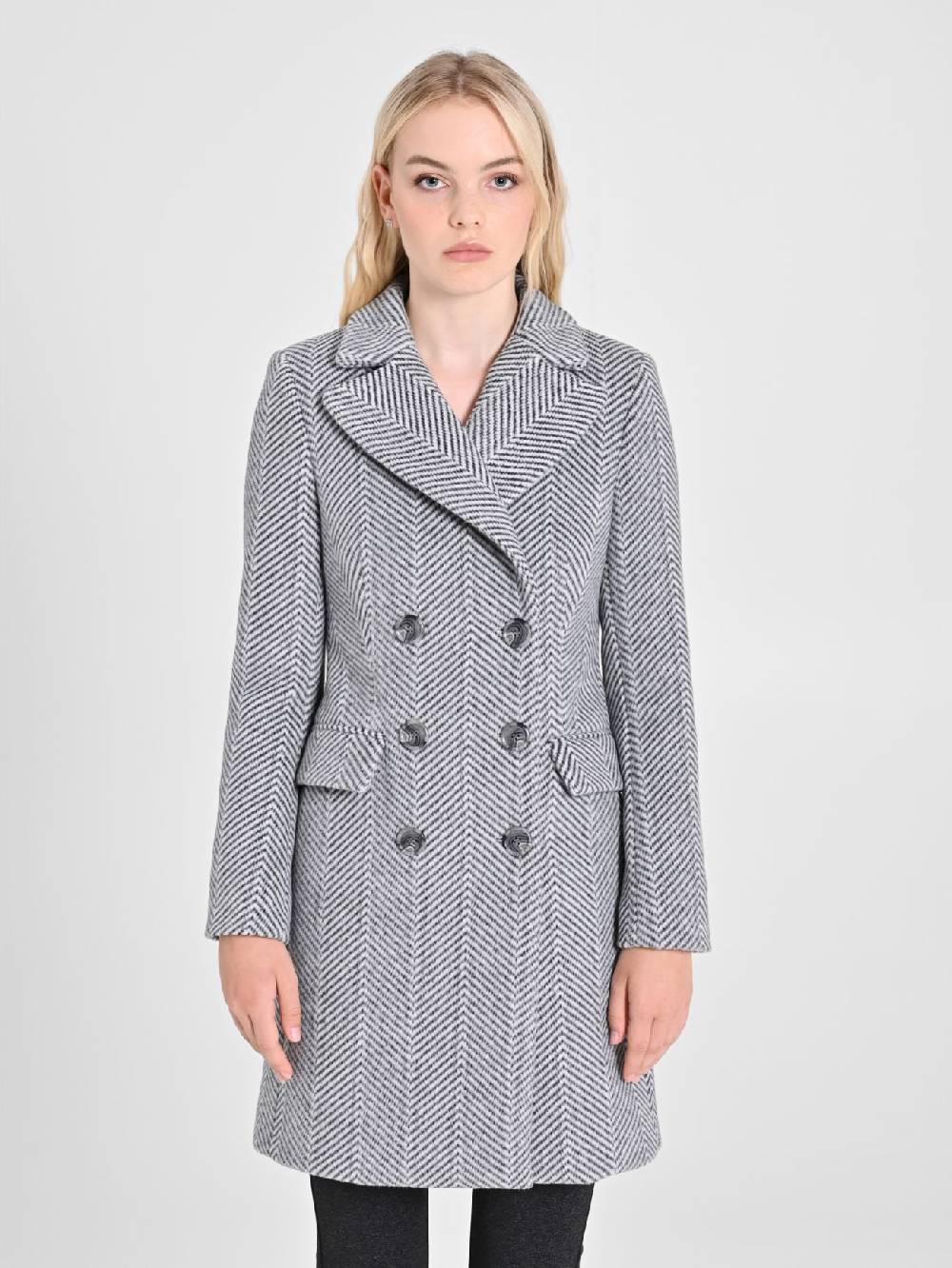 Rinascimento Cappotto Grigio Spinato Ultimi due giorni