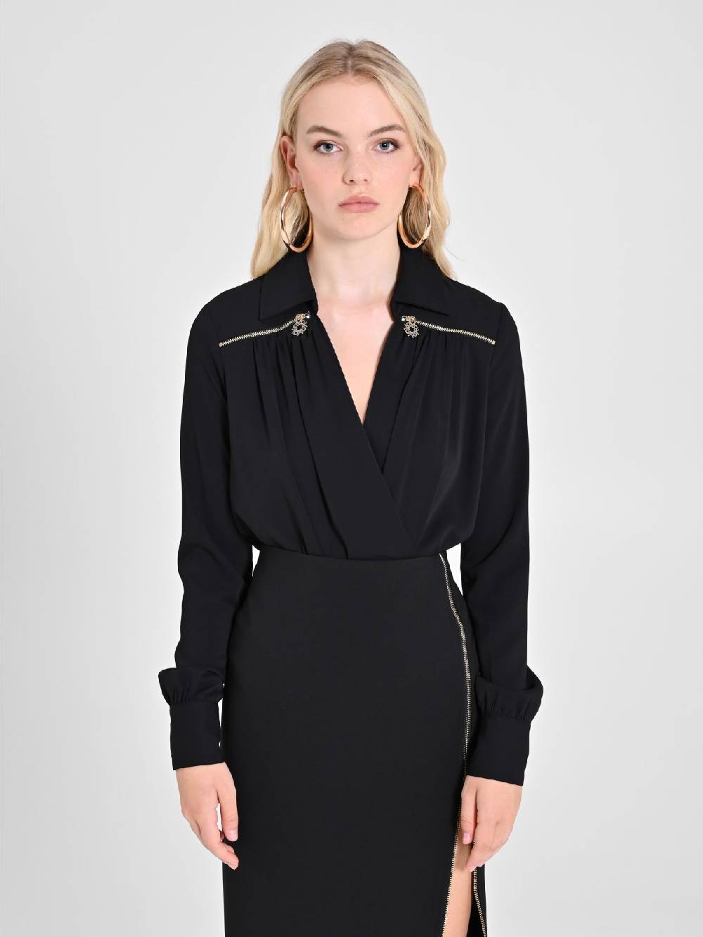 Rinascimento Blusa Body Nera 50% di sconto con spedizione gratuita
