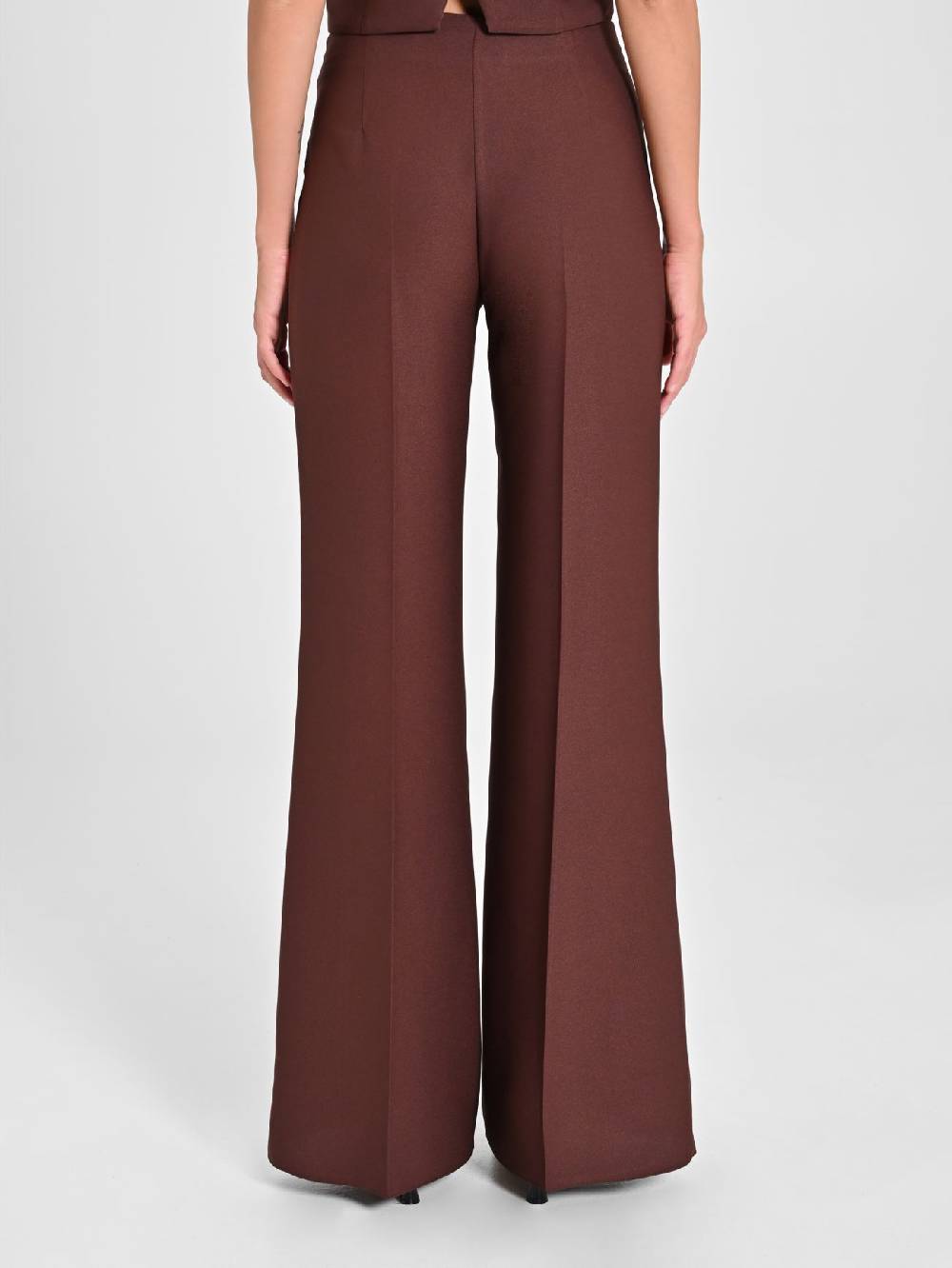 Rinascimento Pantaloni in Envers Satin Marrone Officina