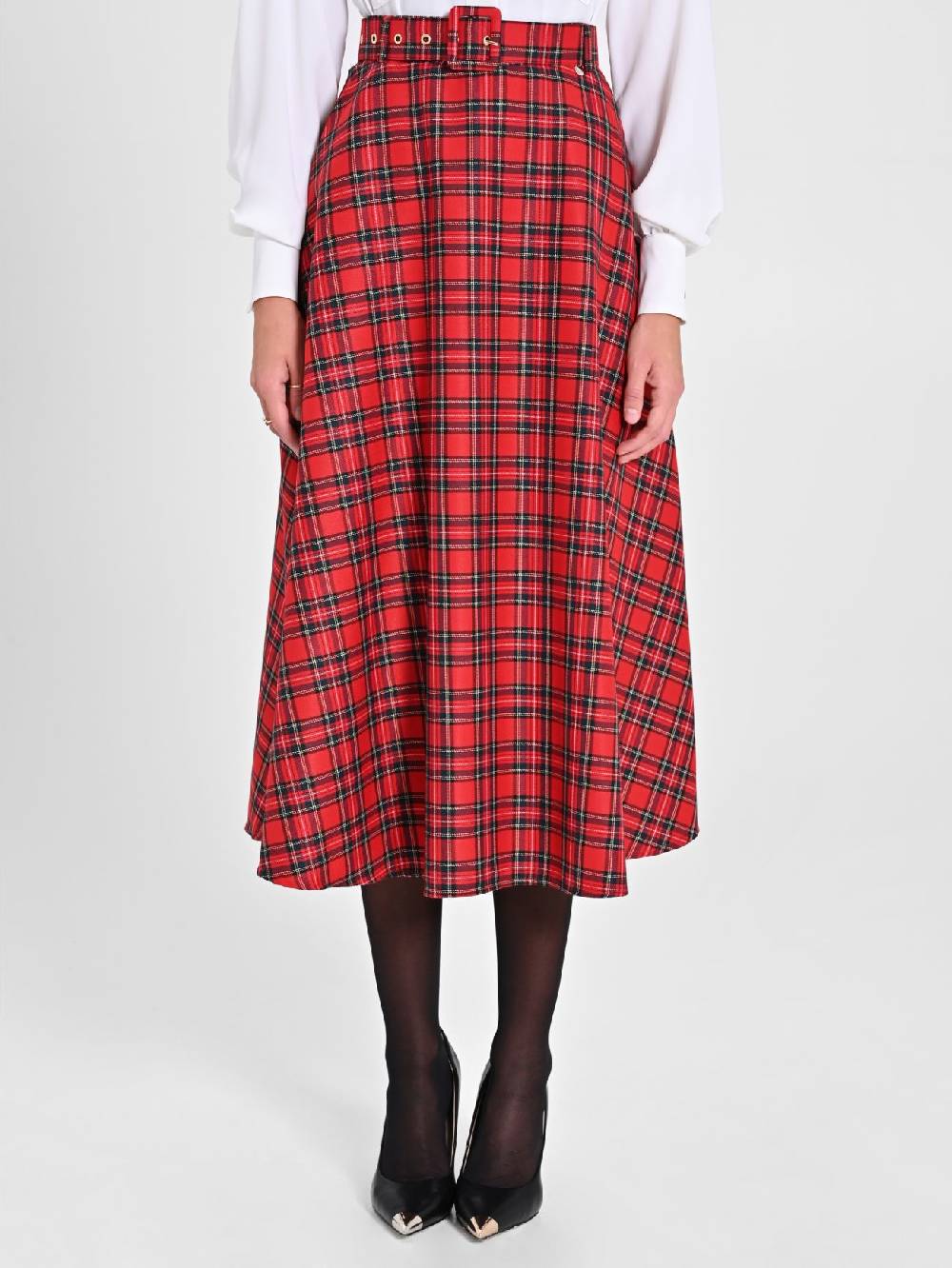 Rinascimento Gonna Midi in Tartan 50% di sconto per tempo limitato