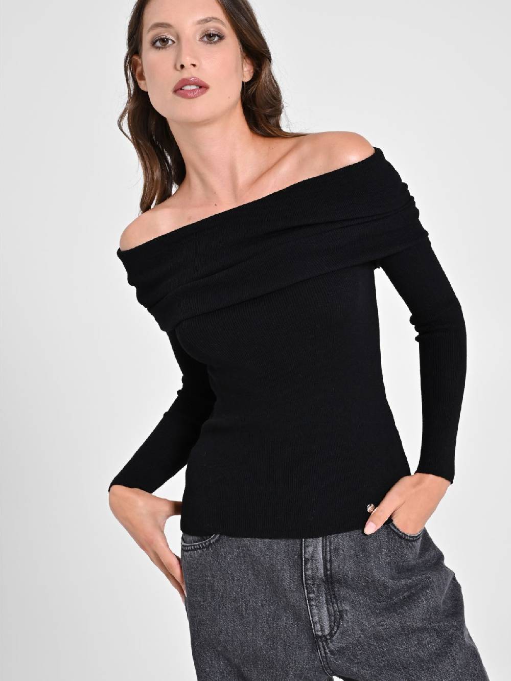 Rinascimento Maglia con Collo Rivoltato