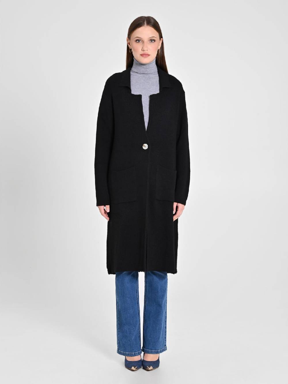Rinascimento Maxi Cardigan nero Vendite Flash