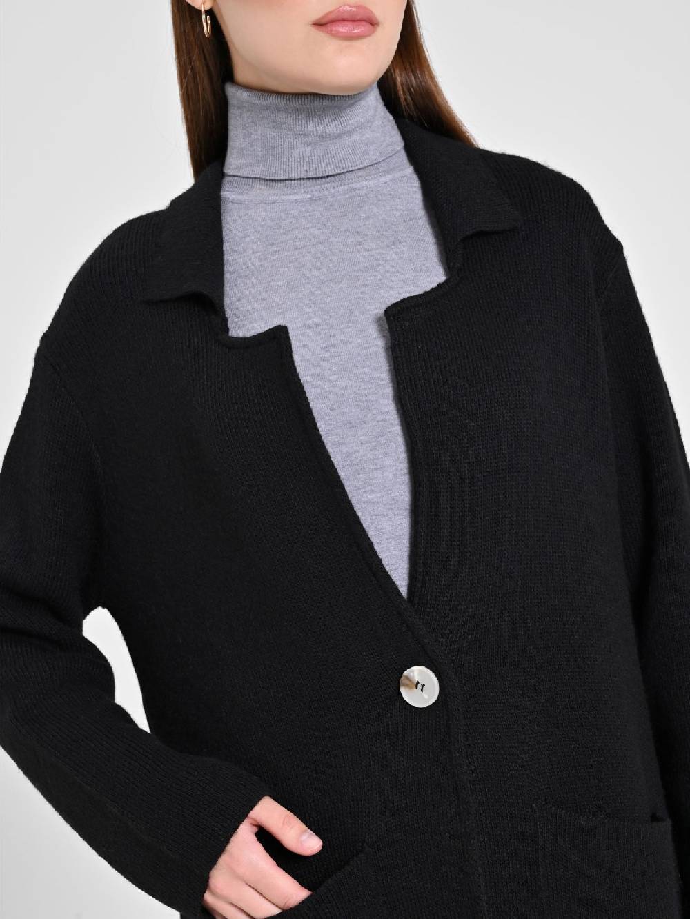 Rinascimento Maxi Cardigan nero Vendite Flash