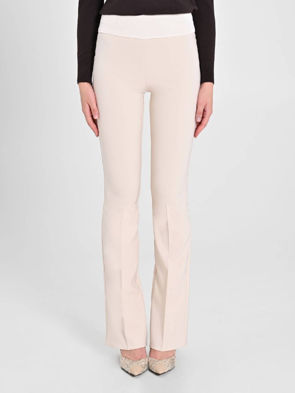 Rinascimento Pantaloni Tuxedo Beige Nuova