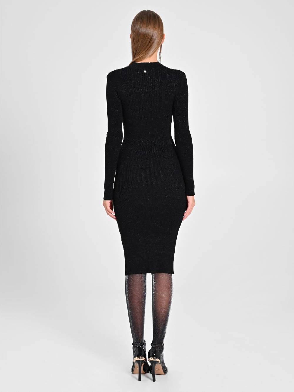 Rinascimento Abito Nero Lurex in Maglia Flash Sale
