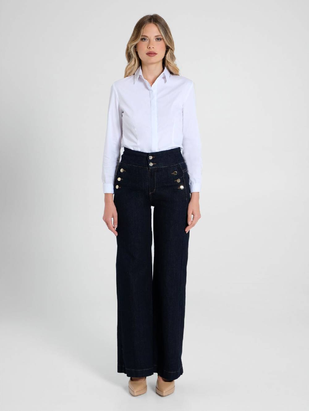 Rinascimento Jeans Palazzo Marinière Online Outlet