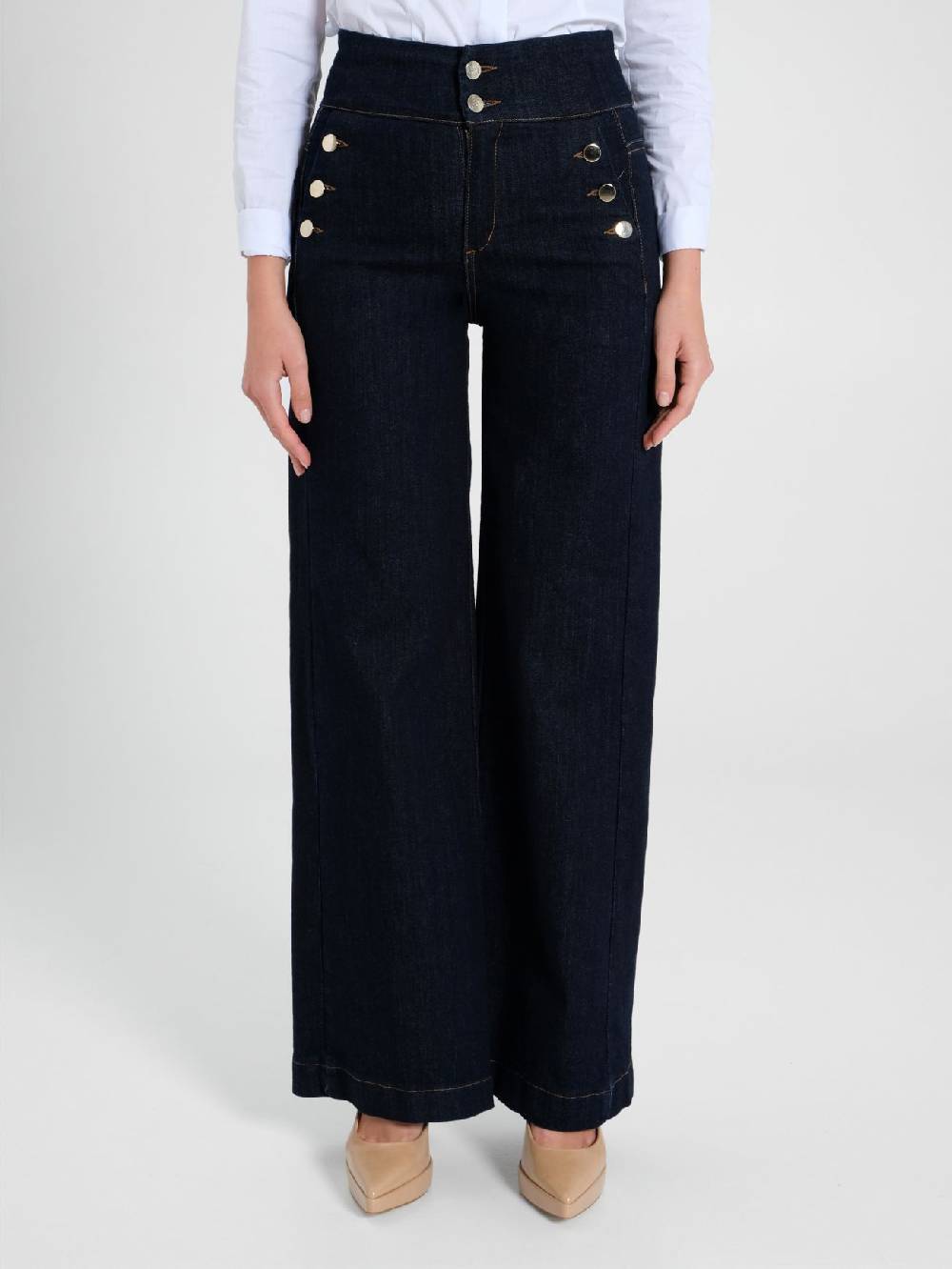Rinascimento Jeans Palazzo Marinière Online Outlet