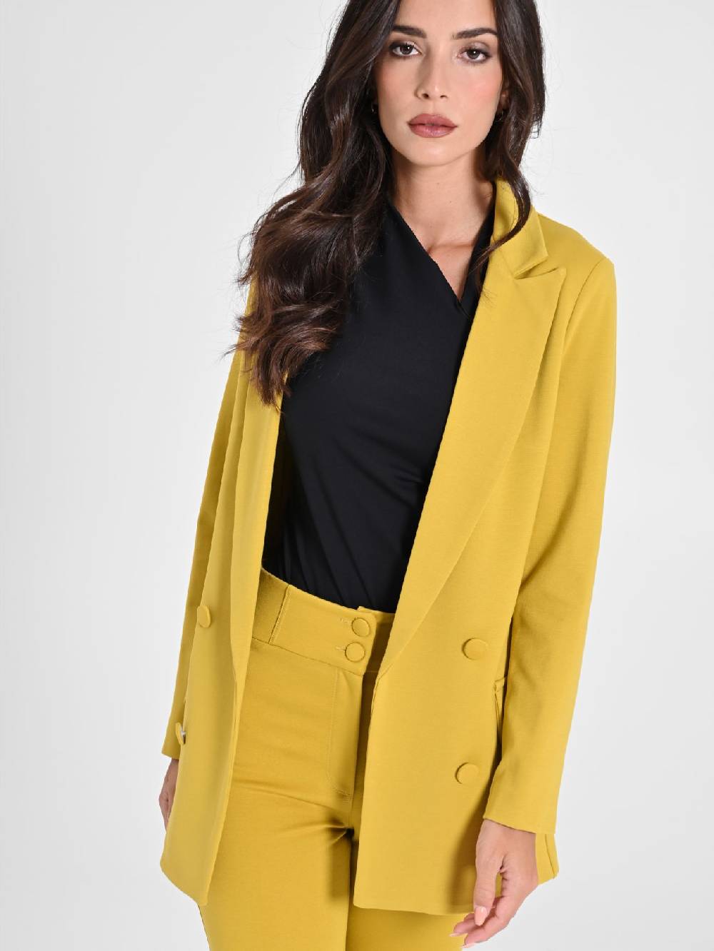 Rinascimento Giacca Aperta in Punto Milano Giallo Only for today