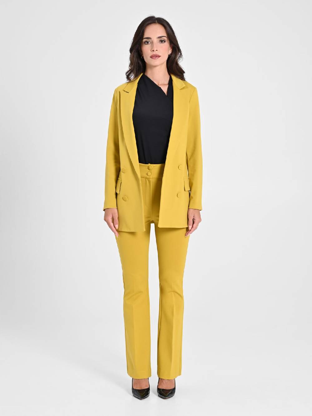 Rinascimento Giacca Aperta in Punto Milano Giallo Only for today