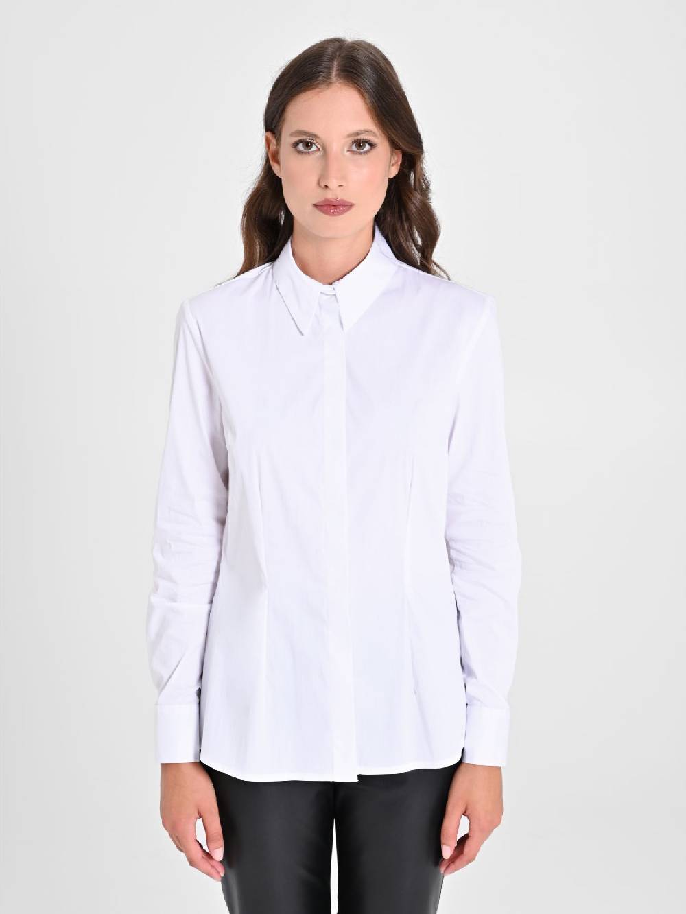Rinascimento Camicia Bianca in Cotone In Linea