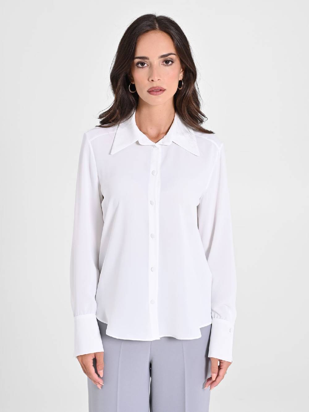 Rinascimento Camicia con Bottoni Ricoperti Promozione Limitata