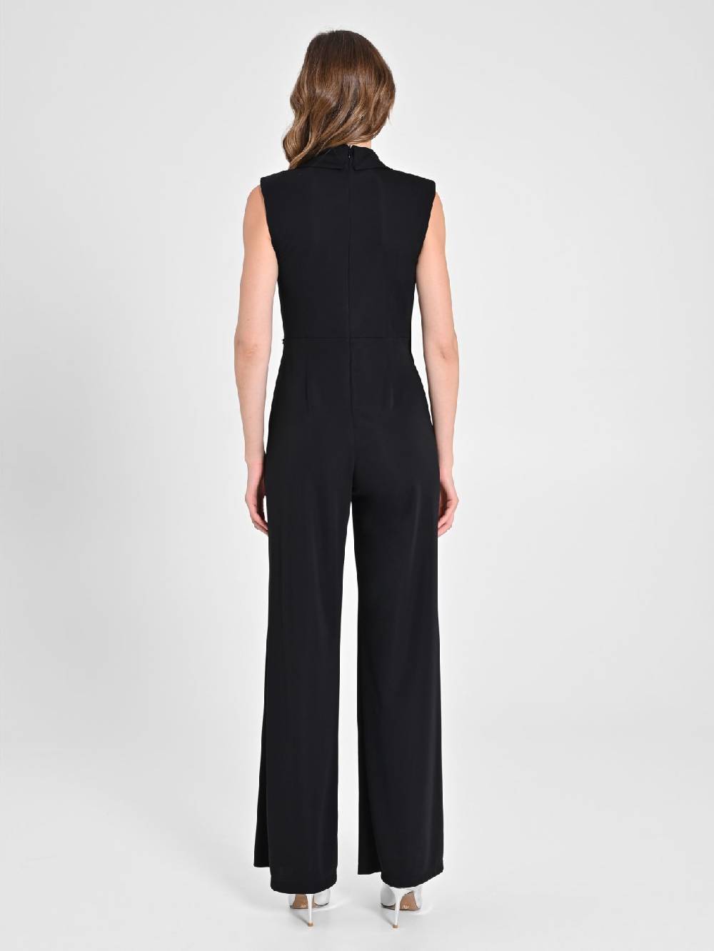 Rinascimento Tuta Tuxedo in Tessuto Fluido Nero Affare Del Giorno