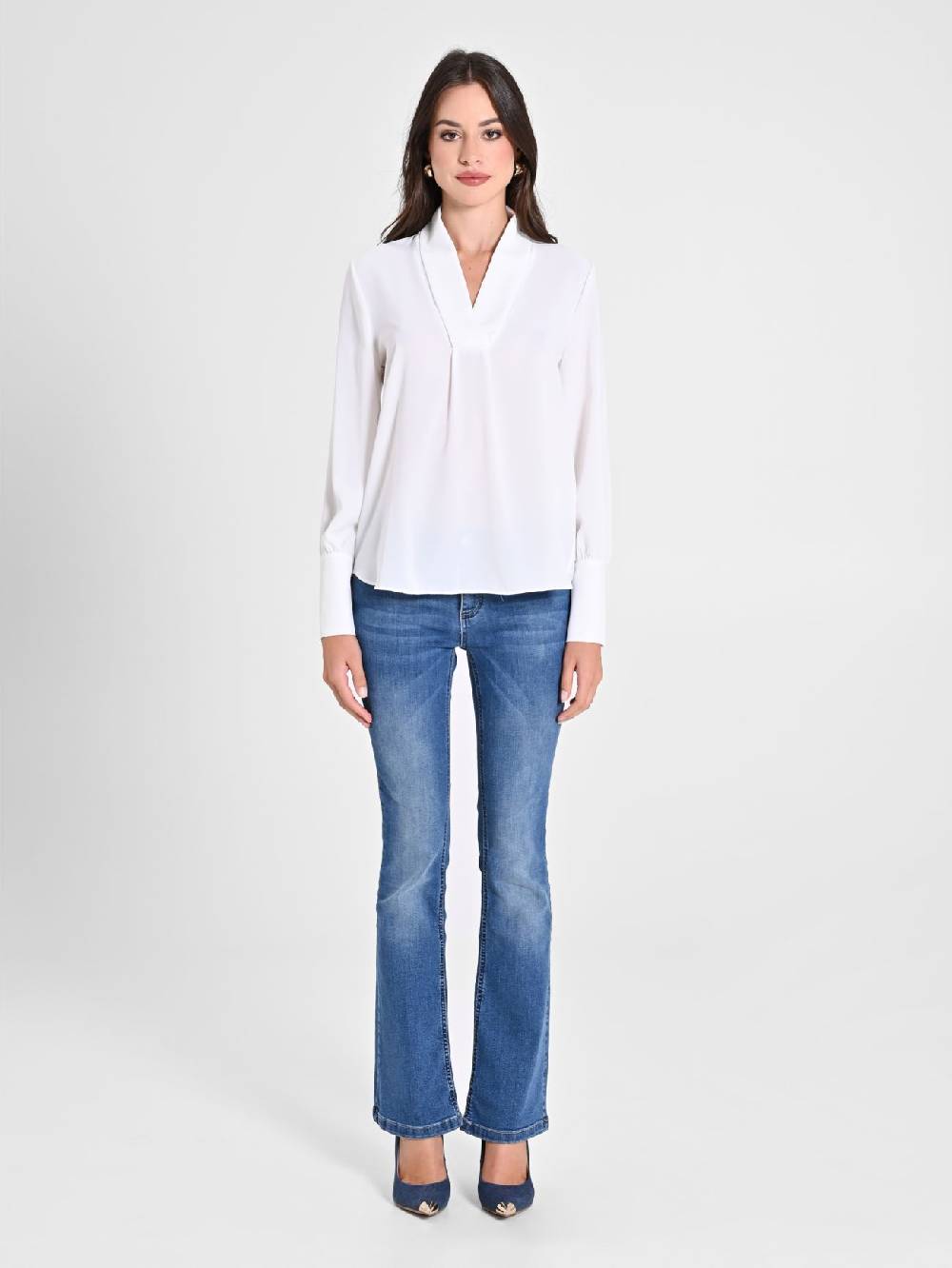 Rinascimento Blusa Bianca maniche Lunghe I Più Venduti