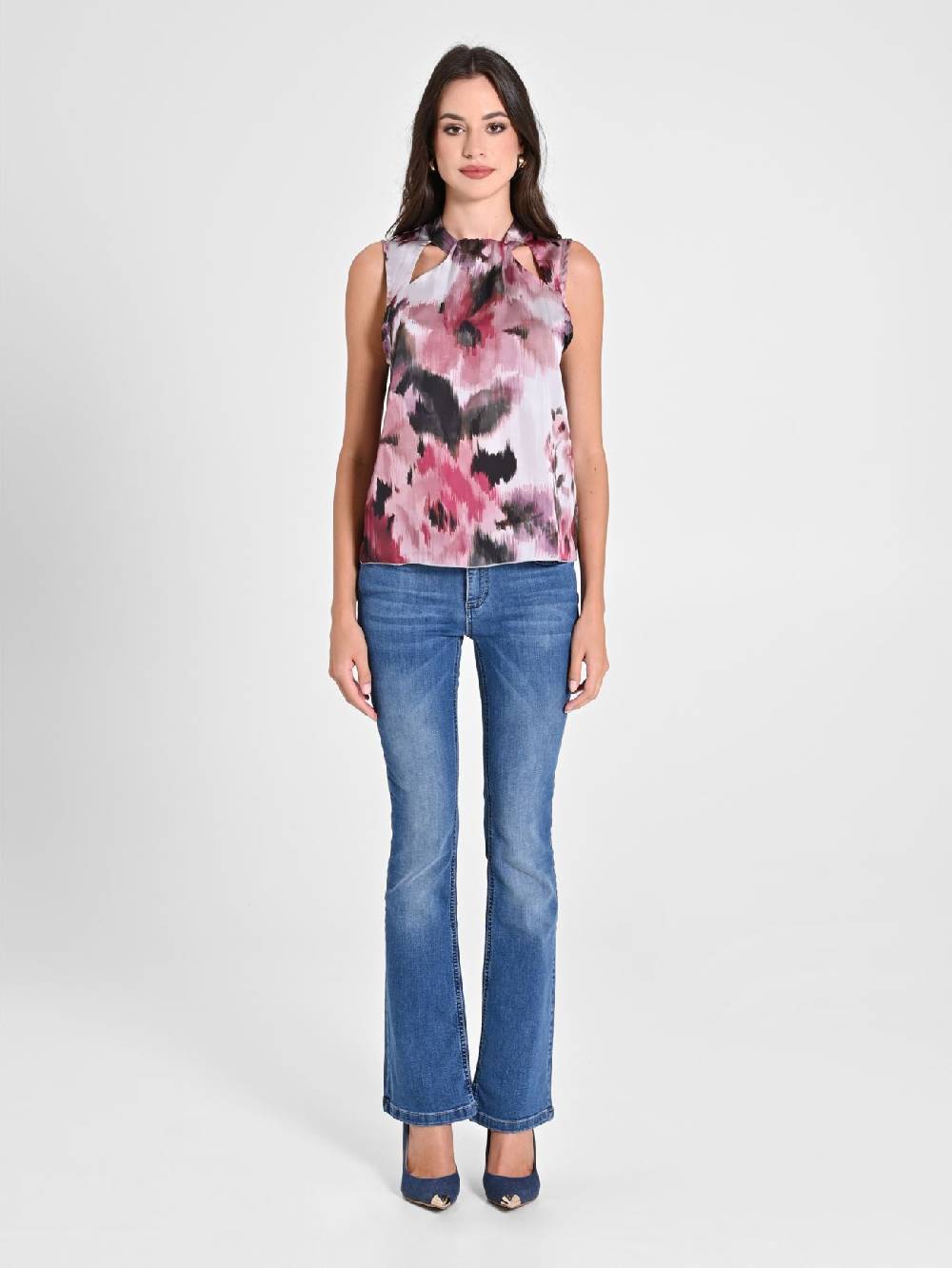 Rinascimento Blusa stampa Fiori Astratti Vendite Flash