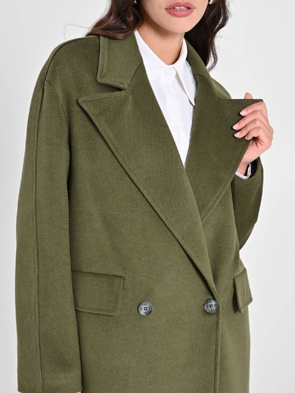 Rinascimento Maxi Cappotto Verde Militare Spedizione gratuita