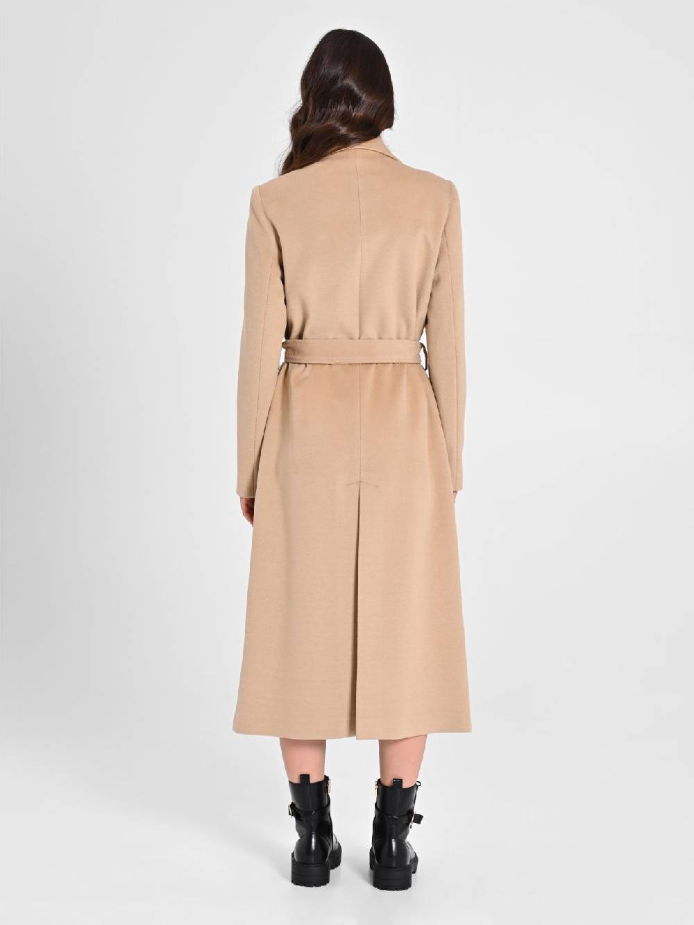 Rinascimento Maxi Cappotto Cammello con Cintura Negozio online di fabbrica