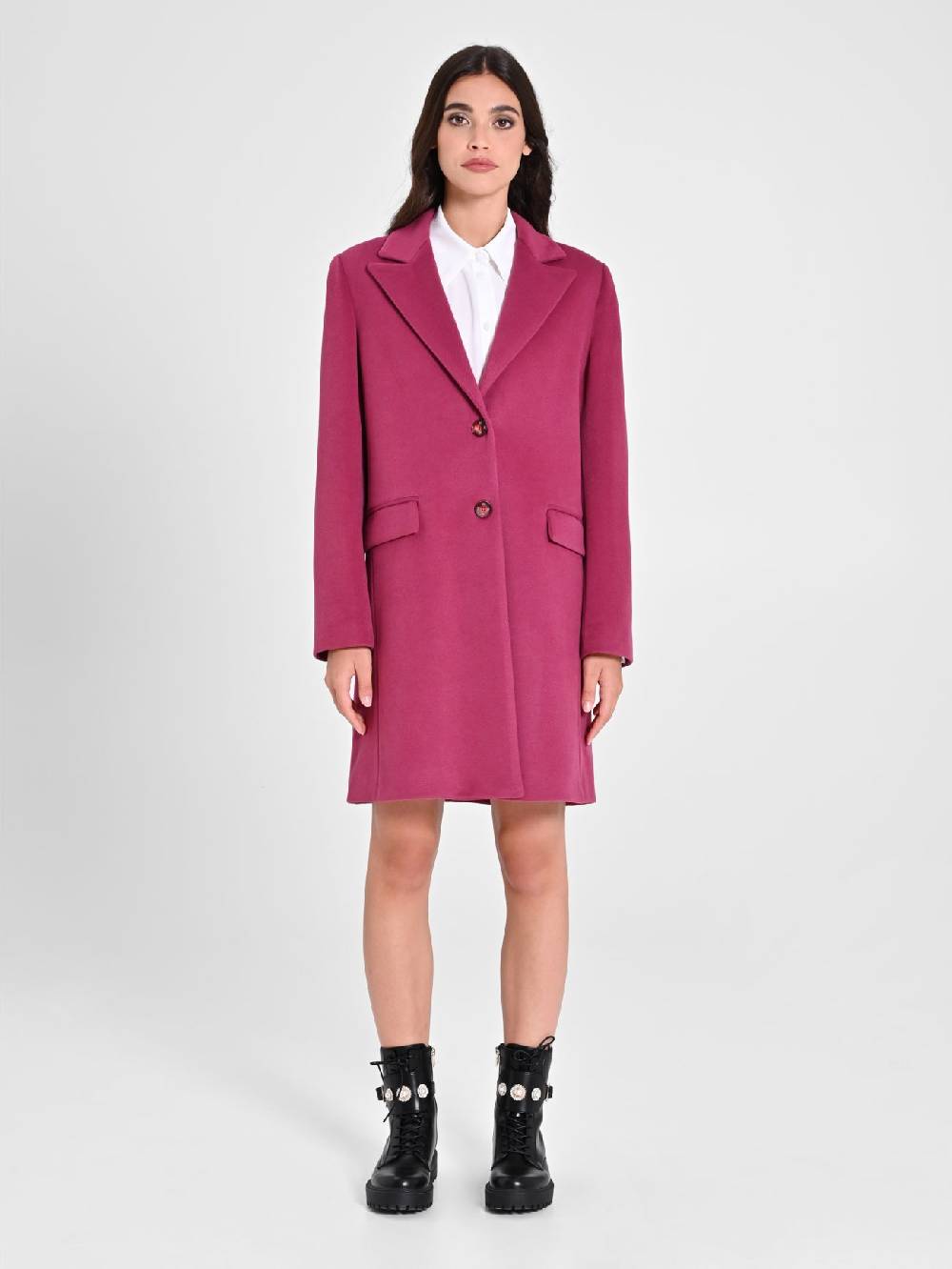 Rinascimento Cappotto Medio Bordeaux Comprare a buon mercato