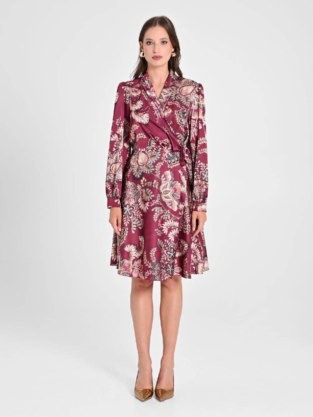 Rinascimento Wrap Dress stampa Cachemire Offerta natalizia