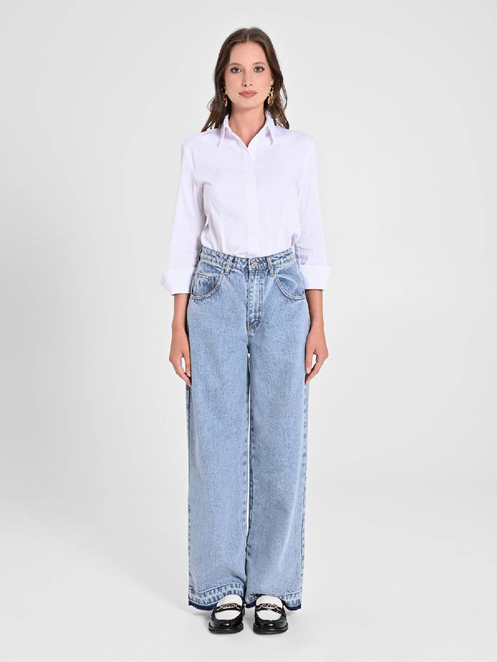 Rinascimento Jeans Chiari Wide Leg Offerta temporanea