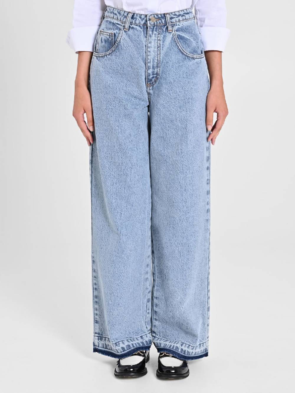 Rinascimento Jeans Chiari Wide Leg Offerta temporanea