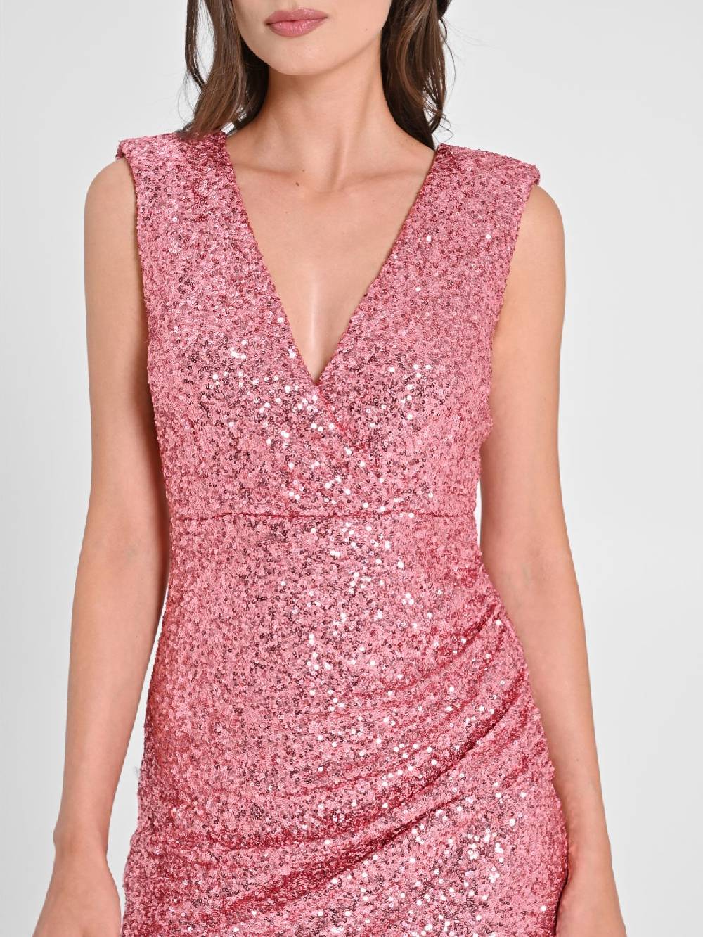 Rinascimento Tubino Paillettes Rosa Offerte esclusive