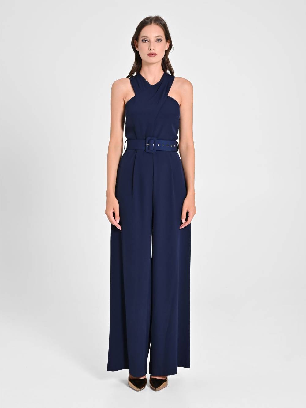 Rinascimento Tuta con Scollo intrecciato Blu Navy Liquidazione