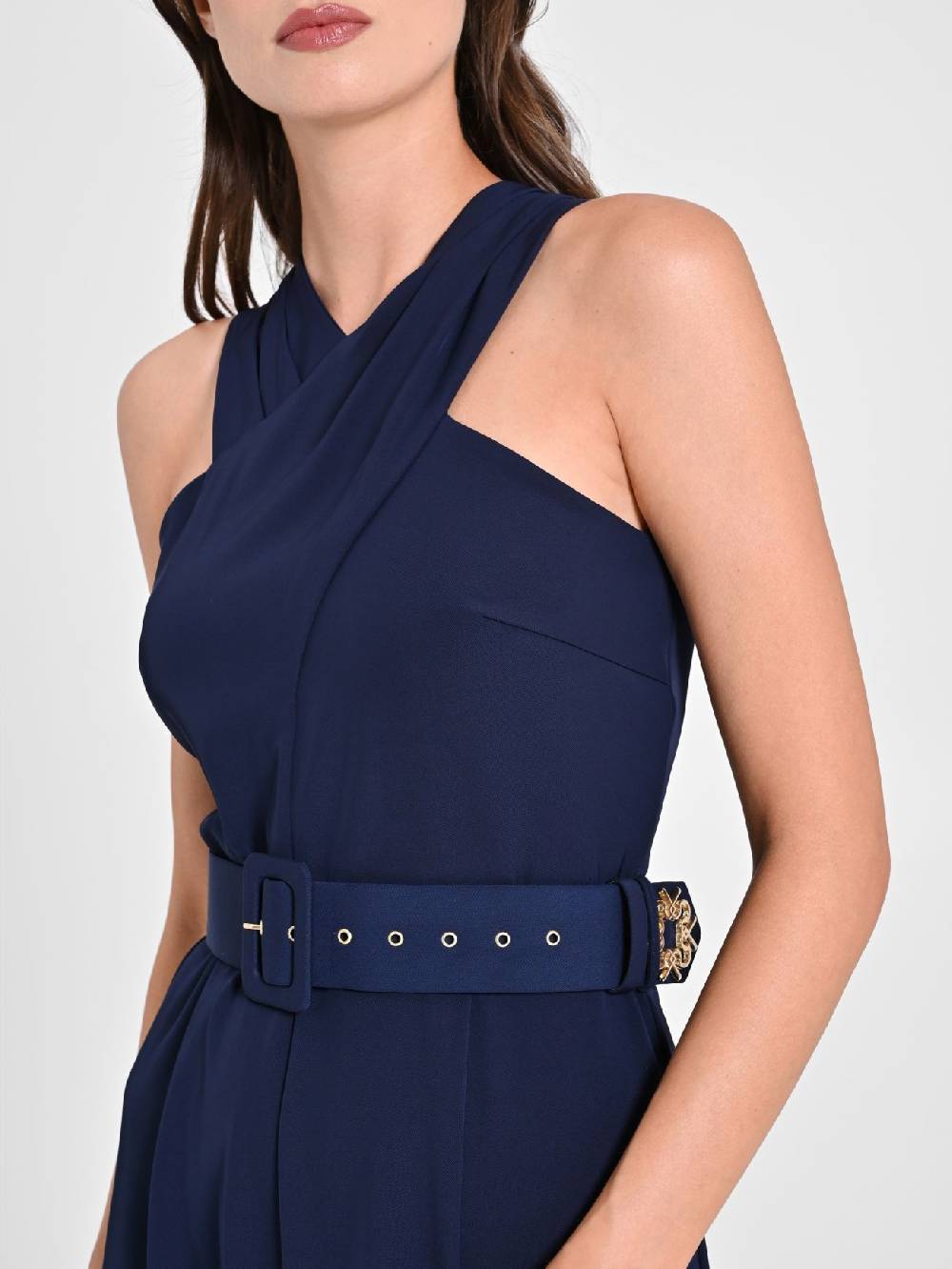 Rinascimento Tuta con Scollo intrecciato Blu Navy Liquidazione
