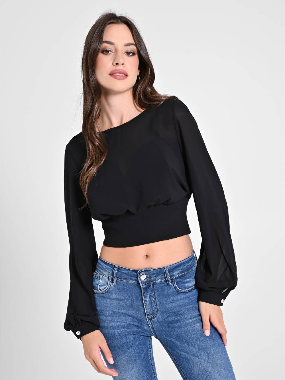 Rinascimento Blusa in Georgette con Top Offerte speciali