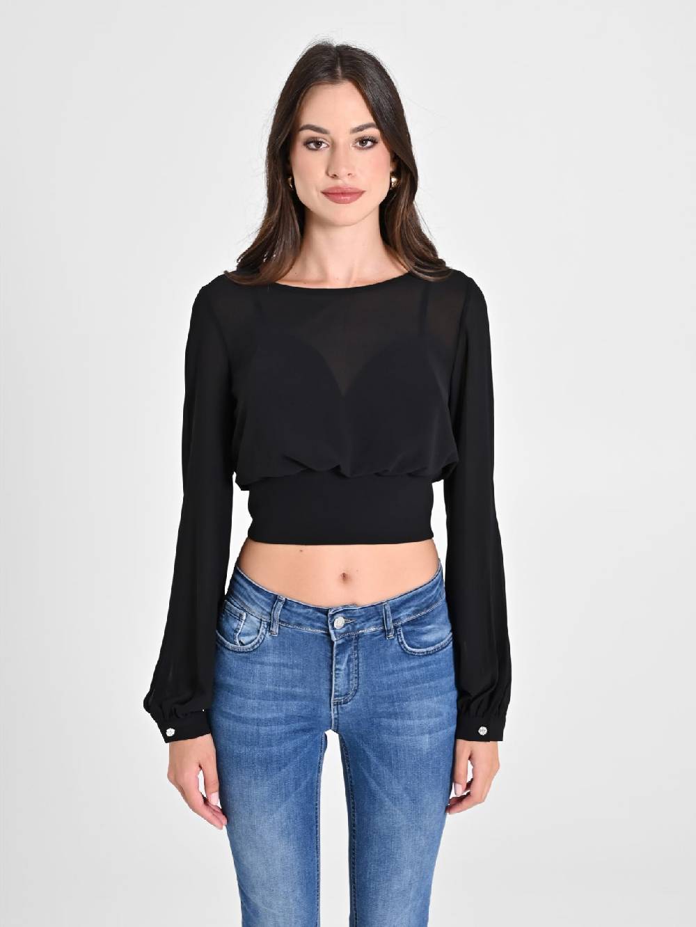 Rinascimento Blusa in Georgette con Top Offerte speciali
