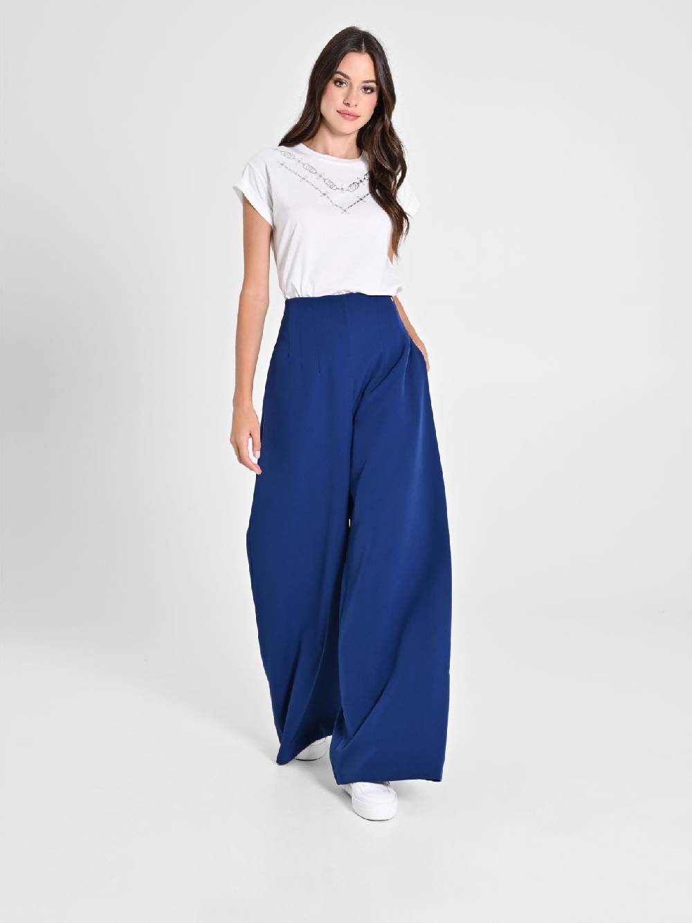 Rinascimento Pantaloni Wide Leg Blu Navy Enormi risparmi