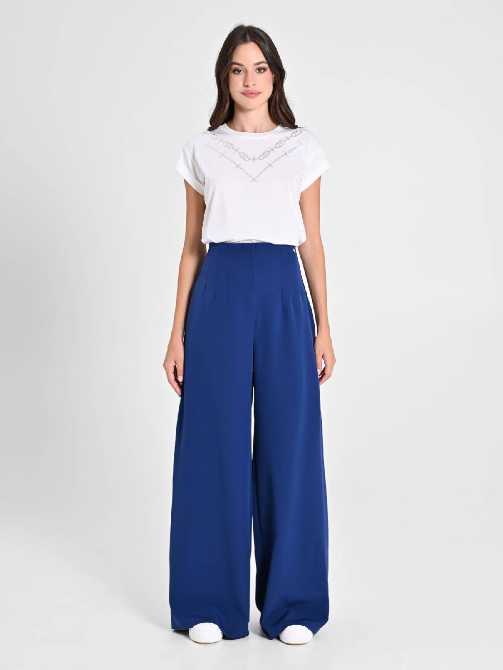 Rinascimento Pantaloni Wide Leg Blu Navy Enormi risparmi