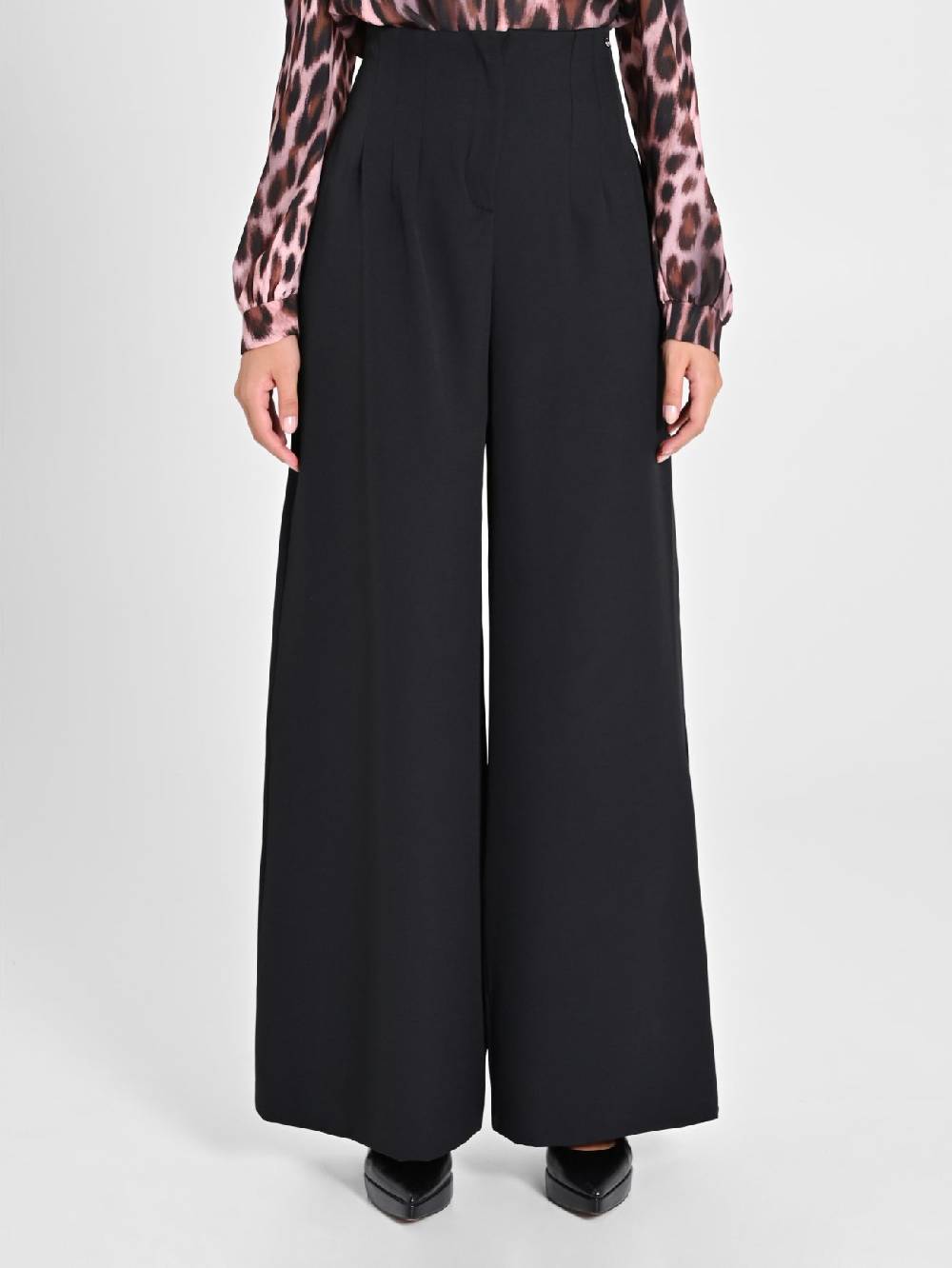 Rinascimento Pantaloni Wide Leg Neri Sconti VIP