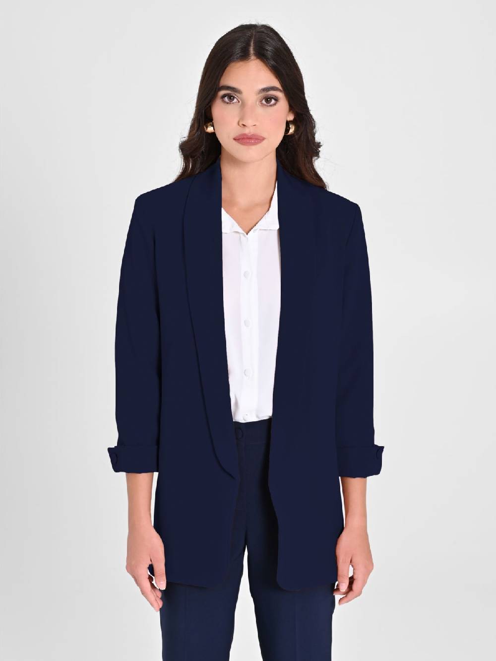 Rinascimento Giacca Aperta Blu Navy Promozione temporanea