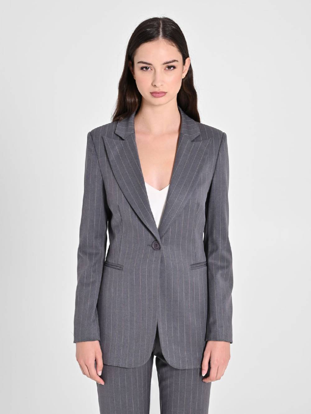 Rinascimento Giacca Grigia Gessata Fino al 60% di sconto