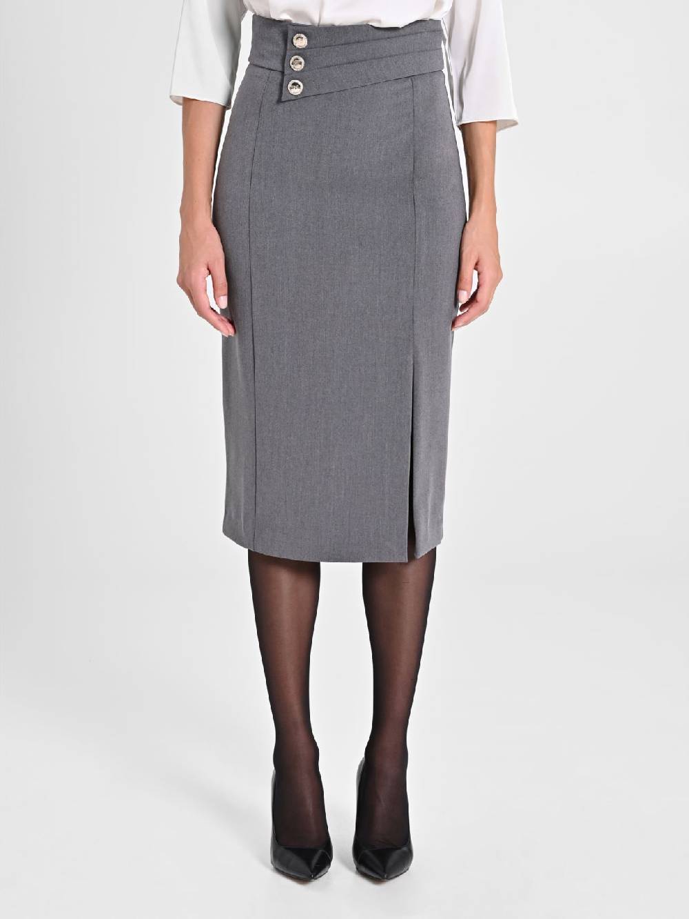 Rinascimento Gonna Tubino Grigio Mélange 50% di sconto con spedizione gratuita