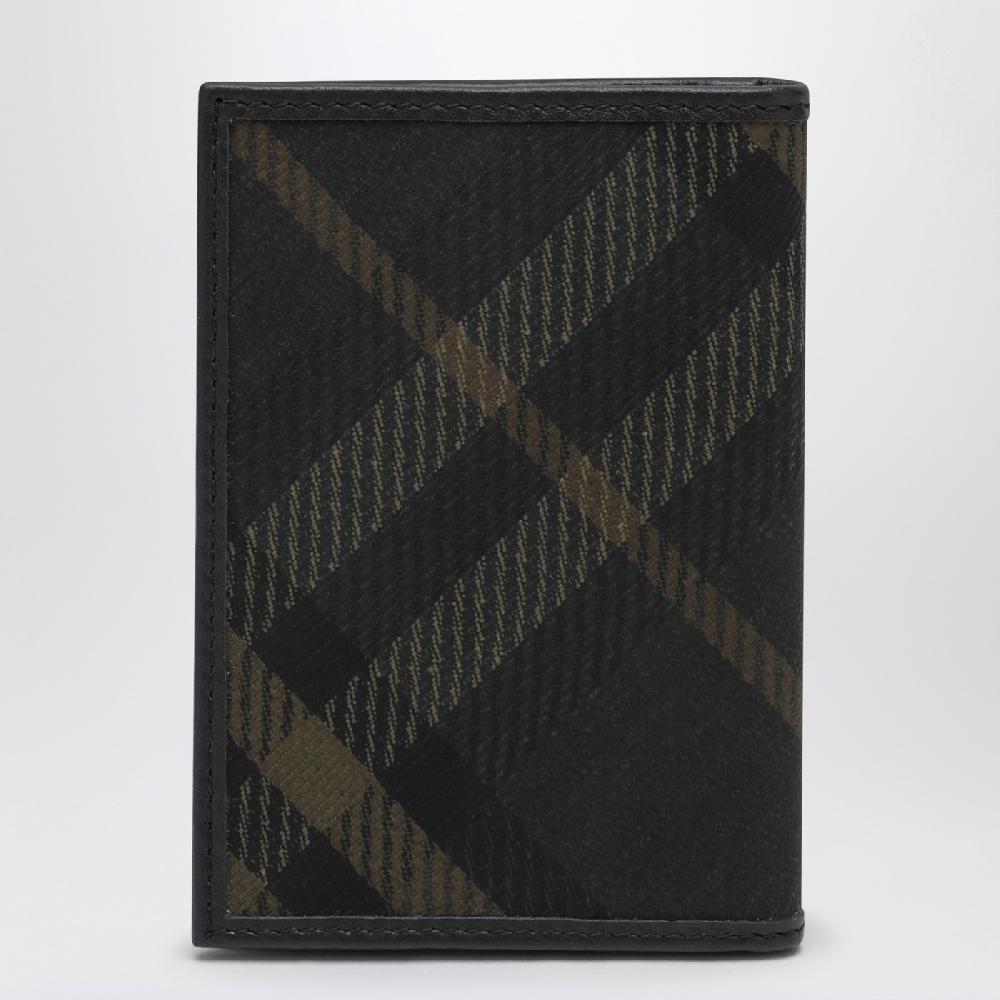 Burberry Portafoglio a libro nero con motivo Check Sottocosto